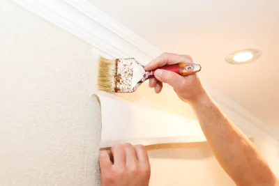 Pose de papier peint à Saxel — revêtements muraux et toiles de verre